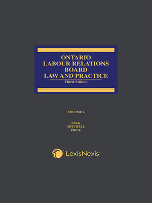 cover image of Ontario Labour Relations Board Law and Practice